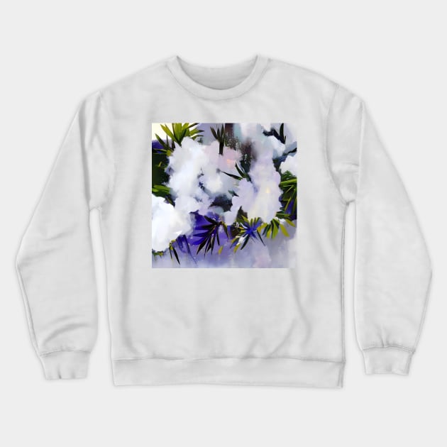 Snow on Pine Needles Crewneck Sweatshirt by DANAROPER